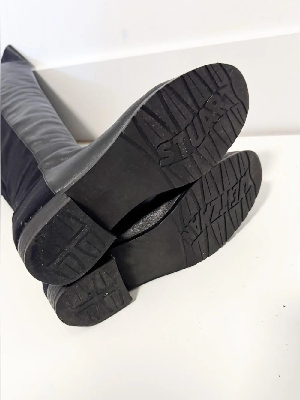 Stuart Weitzman 5050 Boot Black Leather size 7